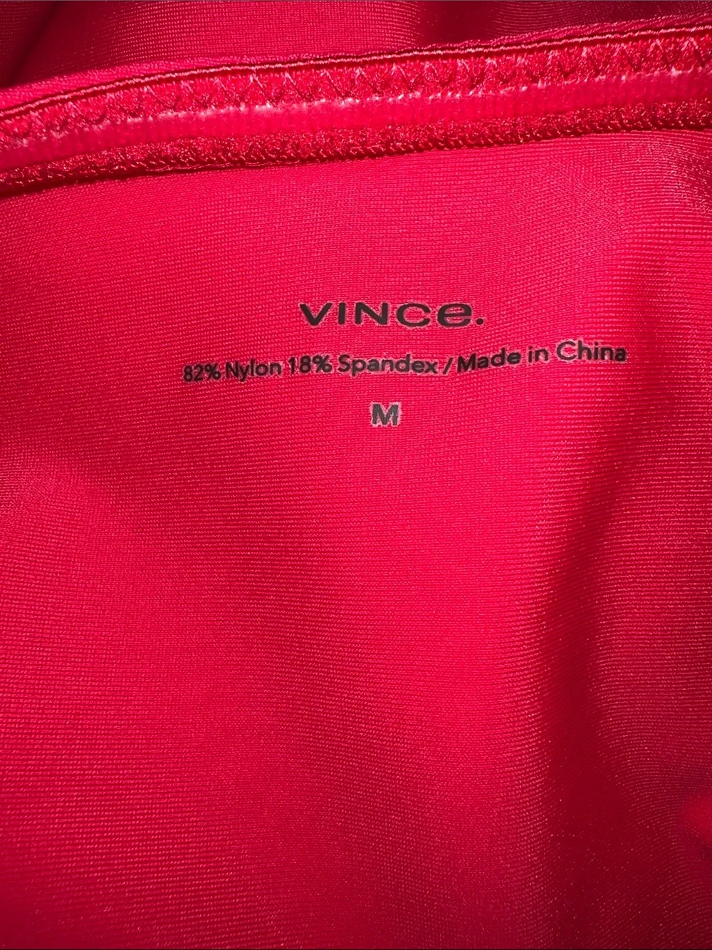 Vince Red Strapless One-Piece Swimsuit | Minimalist Designer NWT size Medium